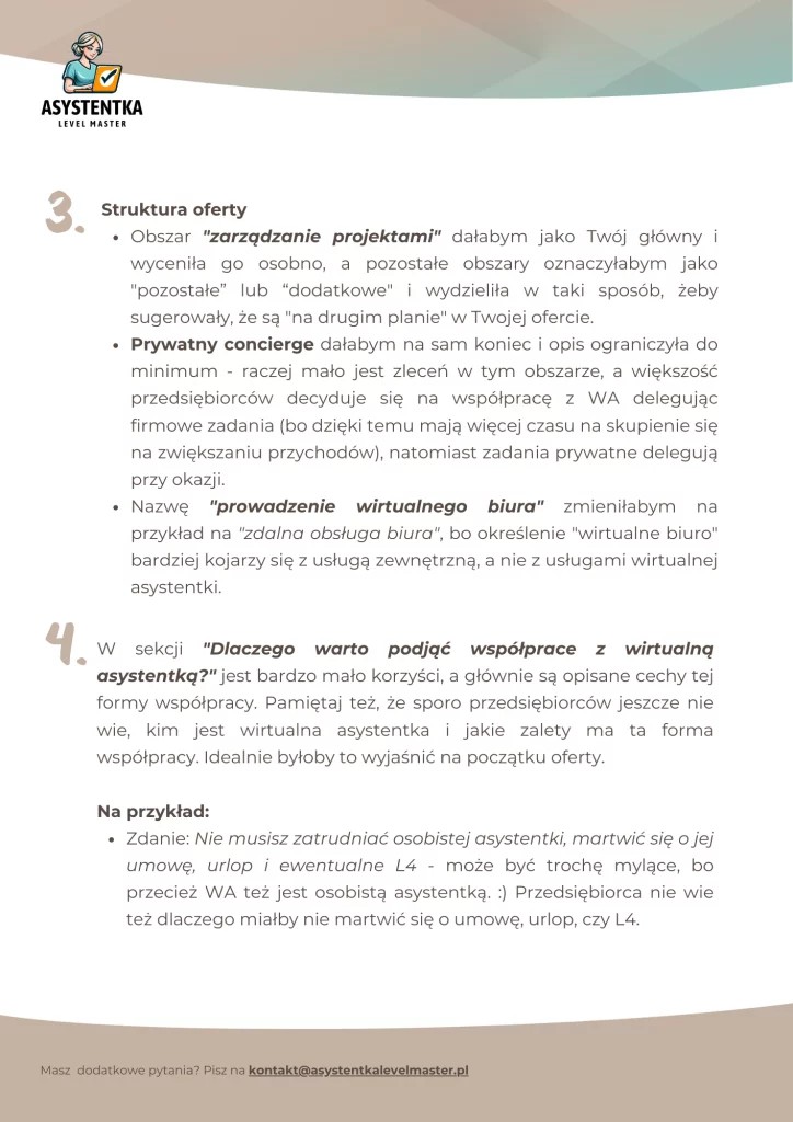 Analiza oferty cz. III